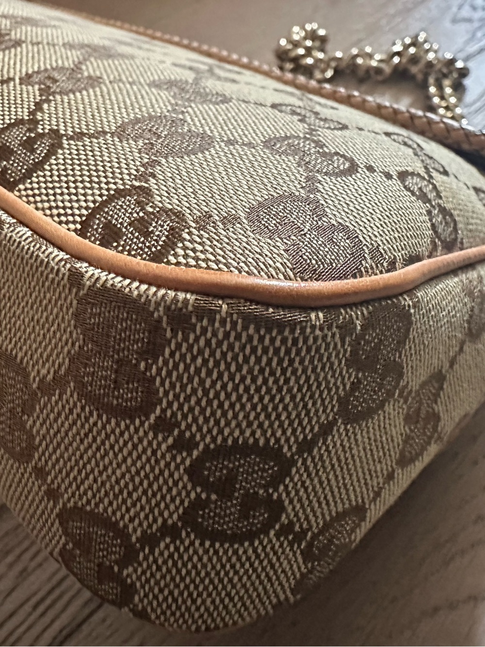 Gucci Marrakech GG Monogram Tassel Baguette Chain Shoulder Bag Entrupy COA - Picture 14 of 16